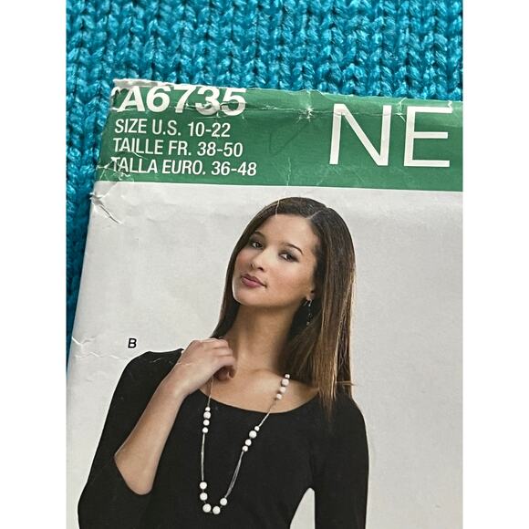 Simplicity 6735 pattern knit top jacket Aline skirt wide leg pant size 10-22 - Picture 2 of 5